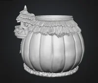 Autumn Pumpkin Cottage Planter STL File for 3D Print - Preview image 10