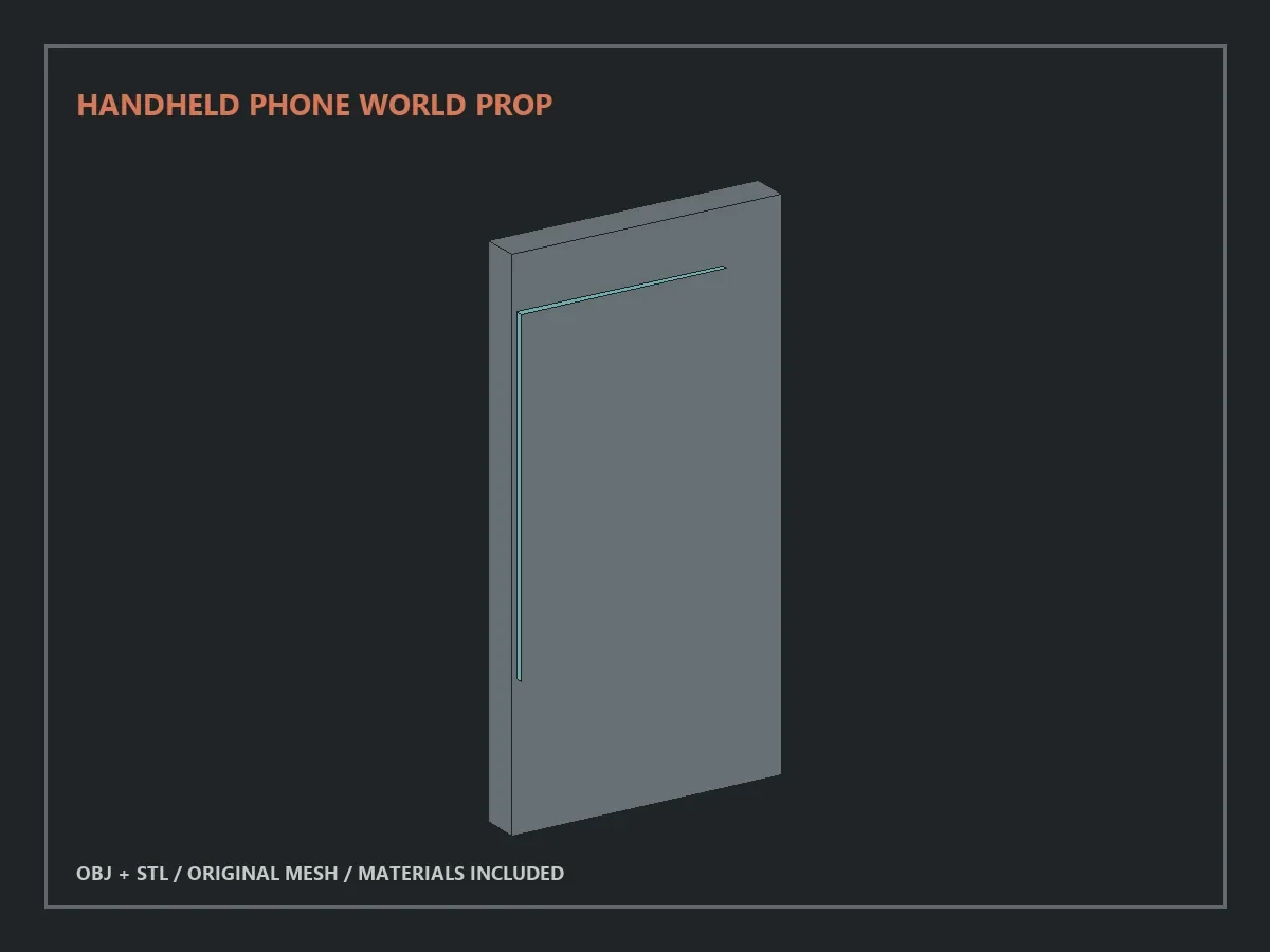Handheld Phone World Prop - 3D model