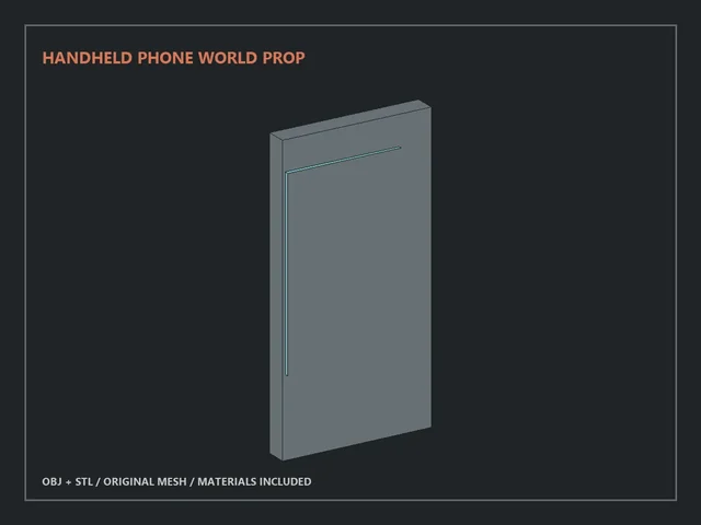 Handheld Phone World Prop 3D model by quietutilitystudio