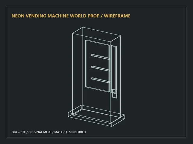 Neon Vending Machine World Prop 3D model by quietutilitystudio