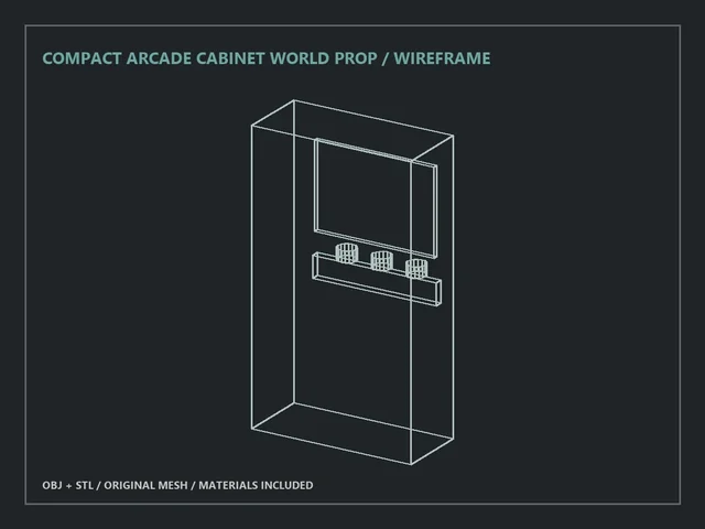Compact Arcade Cabinet World Prop 3D model by quietutilitystudio