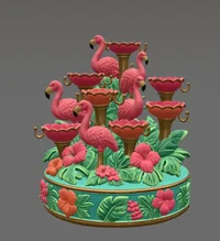 Flamingo Jewelry Organizer STL File for 3D Print - Preview image 2