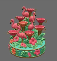 Flamingo Jewelry Organizer STL File for 3D Print - Preview image 3