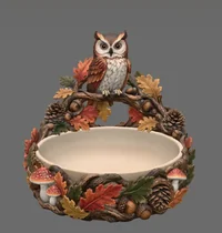 Autumn Owl Bowl Organizer STL File for 3D Print - Preview image 3