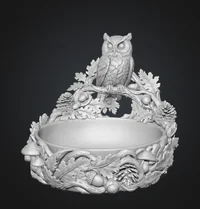 Autumn Owl Bowl Organizer STL File for 3D Print - Preview image 9