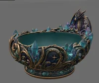 Celestial Crystal Dragon Bowl STL File for 3D Print - Preview image 5