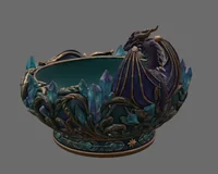 Celestial Crystal Dragon Bowl STL File for 3D Print - Preview image 6
