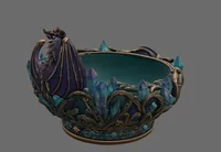 Celestial Crystal Dragon Bowl STL File for 3D Print - Preview image 7