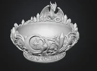 Celestial Crystal Dragon Bowl STL File for 3D Print - Preview image 9
