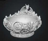 Celestial Crystal Dragon Bowl STL File for 3D Print - Preview image 10