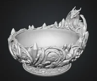 Celestial Crystal Dragon Bowl STL File for 3D Print - Preview image 11