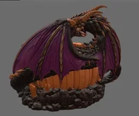 Halloween Dragon Pumpkin Bowl STL File for 3D Print - Preview image 6