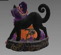Halloween Witch Cat Pumpkin Bowl STL File for 3D Print - Preview image 6