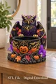 Mystic Halloween Owl Bowl STL File for 3D Print