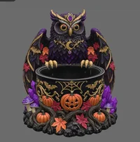 Mystic Halloween Owl Bowl STL File for 3D Print - Preview image 3
