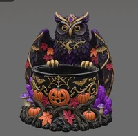Mystic Halloween Owl Bowl STL File for 3D Print - Preview image 4