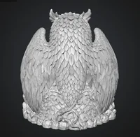 Mystic Halloween Owl Bowl STL File for 3D Print - Preview image 11