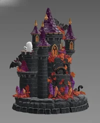 Haunted Halloween Castle LED Candle Holder STL File for 3D Print - Preview image 5