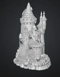 Haunted Halloween Castle LED Candle Holder STL File for 3D Print - Preview image 8