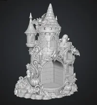 Haunted Halloween Castle LED Candle Holder STL File for 3D Print - Preview image 10