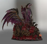 Gothic Halloween Dragon Pumpkin Bowl STL File for 3D Print - Preview image 7