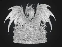 Gothic Halloween Dragon Pumpkin Bowl STL File for 3D Print - Preview image 11