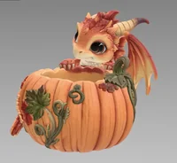 Autumn Baby Dragon Pumpkin Bowl STL File for 3D Print - Preview image 6