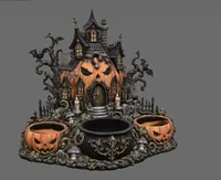 Haunted Pumpkin House Organizer STL File for 3D Print - Preview image 3