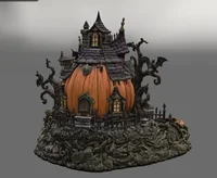 Haunted Pumpkin House Organizer STL File for 3D Print - Preview image 7