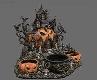 Haunted Pumpkin House Organizer STL File for 3D Print - Preview image 8