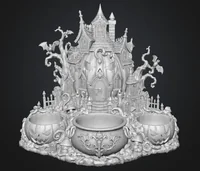 Haunted Pumpkin House Organizer STL File for 3D Print - Preview image 9