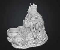 Haunted Pumpkin House Organizer STL File for 3D Print - Preview image 10