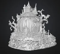 Haunted Pumpkin House Organizer STL File for 3D Print - Preview image 11