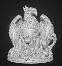 Halloween Griffin LED Light Holder STL File for 3D Print - Preview image 2