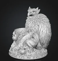 Halloween Griffin LED Light Holder STL File for 3D Print - Preview image 3