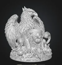 Halloween Griffin LED Light Holder STL File for 3D Print - Preview image 5