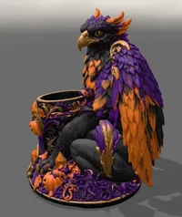 Halloween Griffin LED Light Holder STL File for 3D Print - Preview image 9