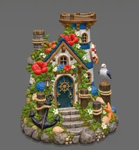 Coastal Lighthouse LED Light Holder STL File - Preview image 4