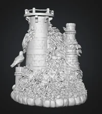 Coastal Lighthouse LED Light Holder STL File - Preview image 10
