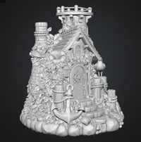 Coastal Lighthouse LED Light Holder STL File - Preview image 11