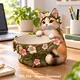 Flower Crown Cat Trinket Bowl STL File for 3D Print