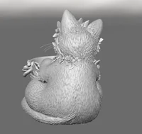 Flower Crown Cat Trinket Bowl STL File for 3D Print - Preview image 10