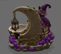 Witch Cat Crystal Bowl Organizer STL File for 3D Print - Preview image 5