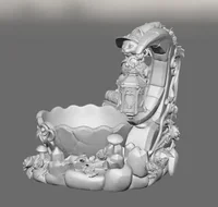Witch Cat Crystal Bowl Organizer STL File for 3D Print - Preview image 8