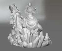 Witch Cat Crystal Bowl Organizer STL File for 3D Print - Preview image 9