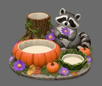 Autumn Raccoon Organizer STL File for 3D Print - Preview image 2