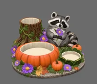 Autumn Raccoon Organizer STL File for 3D Print - Preview image 3