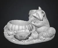 Autumn Raccoon Organizer STL File for 3D Print - Preview image 10