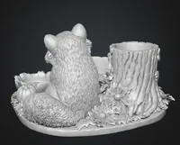 Autumn Raccoon Organizer STL File for 3D Print - Preview image 11