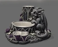 Gothic Dragon Organizer STL File for 3D Print - Preview image 5